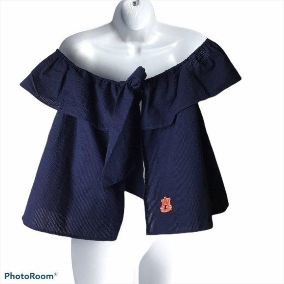 LAUREN James Auburn Navy Kippy Solid Top - Picture 2 of 8